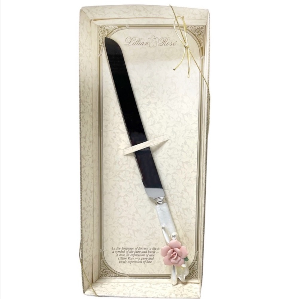 Vintage Authentic Lillian Rose Cake Knife Pearl